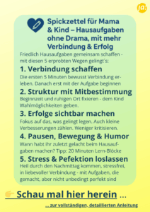 streitfreie,friedliche Hausaufgaben ohne Drama , Elterntipps für Hausaufgaben