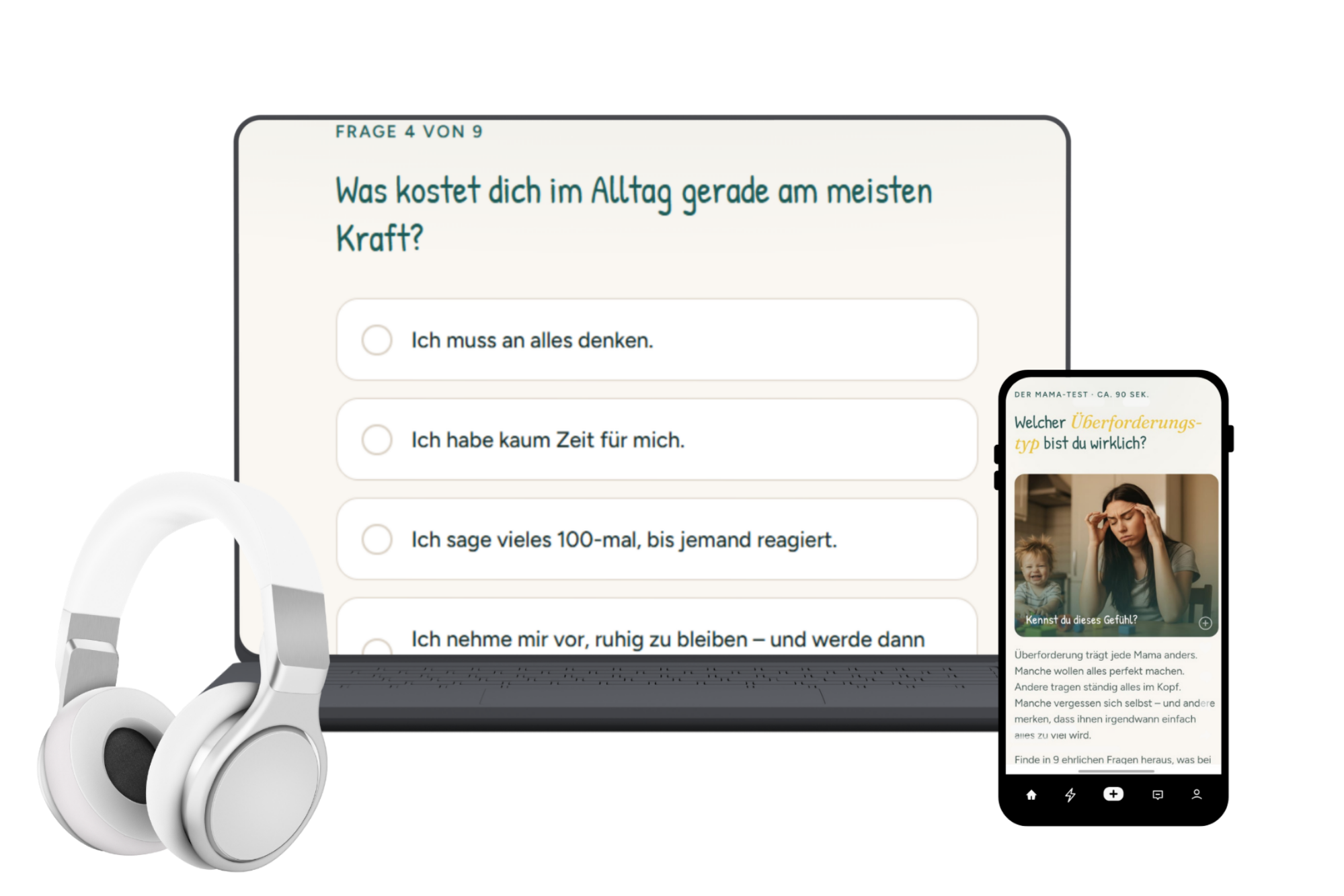 mama test überforderungs quiz