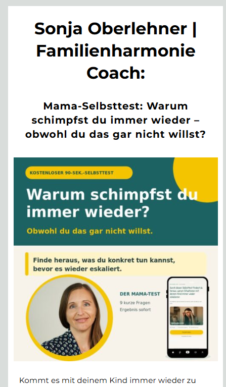 Entdecke beim Geschenke-Summit 2026 viele kostenlose Workbooks, Mini-Kurse und Impulse. Mit dabei: Mein Mama-Test für weniger Schimpfen und Streit.